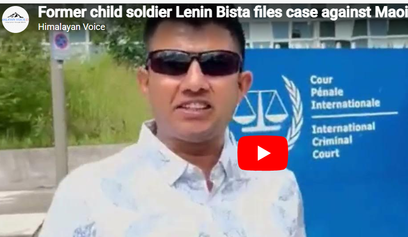 Former child soldier Lenin Bista files case against Maoist war crimes in The Hague